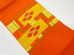 塩瀬菱に抽象模様名古屋帯